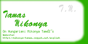 tamas mikonya business card